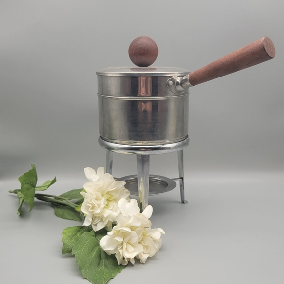 Vintage Fondue Pot Ernest Sohn mid Century modern Stainless steel chafing dish - Picture 7 of 7